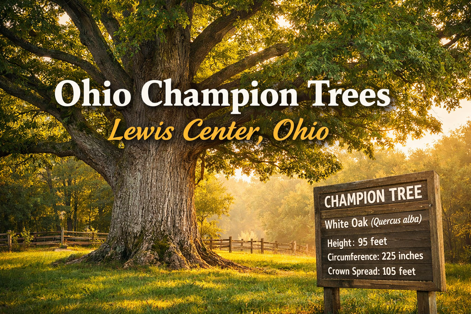 Ohio Champion Trees Lewis Center Ohio