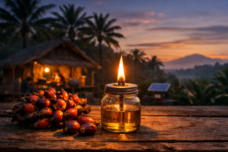 Oil Palm Lamp Project Existing — Light from Palm, Life from Waste